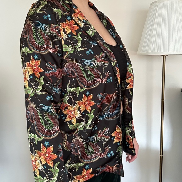 3/50$ Shirt / blouse in ethnic style M / L New green button down shirt - Picture 9 of 15